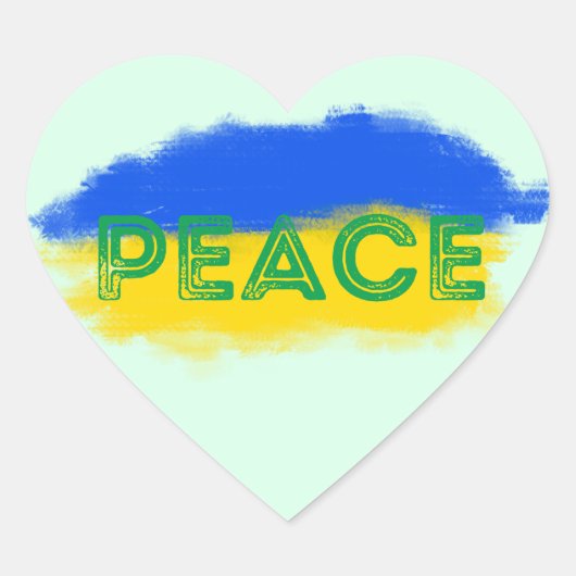 ウクライナの自由に対する平和の立ち上げ ハートシール (正面)