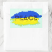 ウクライナの自由に対する平和の立ち上げ 長方形シール (バッグ)