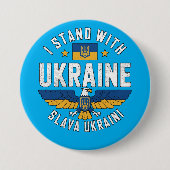 ウクライナの自由のためのウクライナイーグルのシンボルへの栄光 缶バッジ (正面)