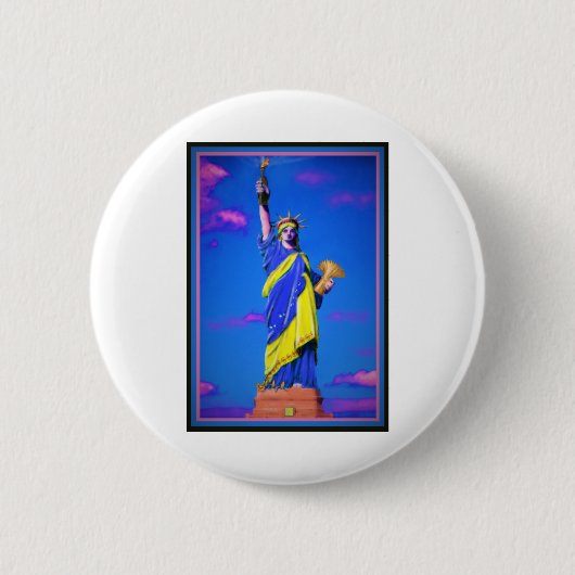 ウクライナの自由 缶バッジ (正面)