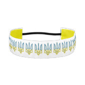 ウクライナの色のウクライナ産トリデントテクスチャード国旗 アスレチックヘッドバンド (正面)