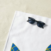 ウクライナの色のウクライナ産トリデントテクスチャード国旗 ビーチタオル (インサイチュ)