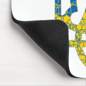 ウクライナの色のウクライナ産トリデントテクスチャード国旗 マウスパッド (コーナー)