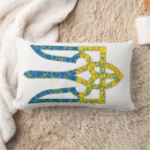 ウクライナの色のウクライナ産トリデントテクスチャード国旗 ランバークッション (ブランケット)