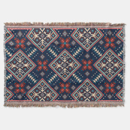 ウクライナの装飾フォークシームレスパターンブランケット スローブランケット