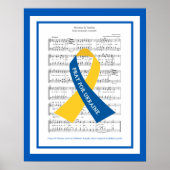 ウクライナの賛美歌の楽譜のための祈りの言葉 ポスター (正面)