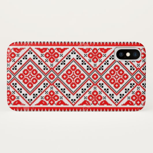 ウクライナの赤い日曜日の刺繍のiPhoneの銀河系の箱 Case-Mate iPhoneケース (裏面(横))