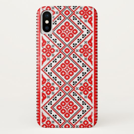 ウクライナの赤い日曜日の刺繍のiPhoneの銀河系の箱 Case-Mate iPhoneケース (裏面)