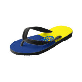 ウクライナの軍旗 キッズビーチサンダル (アングル)