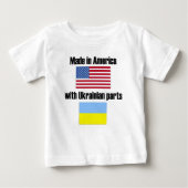 ウクライナの部品が付いているアメリカで作られる ベビーTシャツ (正面)