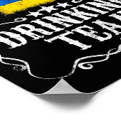 ウクライナの酒飲みチームTシャツ 冗談ウクライナの旗 ポスター (角)