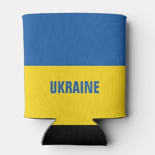 ウクライナの青い黄色のウクライナ国旗はクーラーできる 缶クーラー (裏面)