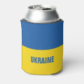 ウクライナの青い黄色のウクライナ国旗はクーラーできる 缶クーラー (缶裏面)