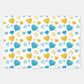 ウクライナの青い黄色の白の色 ラッピングペーパーシート (正面)