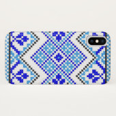 ウクライナの青いGeoの刺繍のiPhoneの銀河系の箱 Case-Mate iPhoneケース (裏面(横))