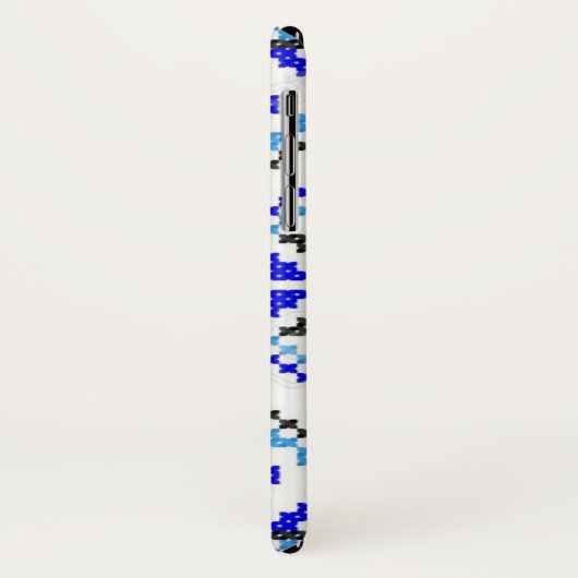 ウクライナの青いGeoの刺繍のiPhoneの銀河系の箱 Case-Mate iPhoneケース (裏面/左)