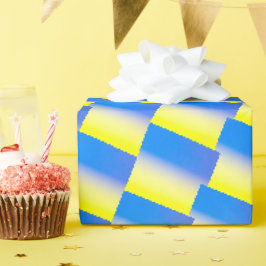 ウクライナの青と黄色のインスパイア傾斜アンチ戦争 ラッピングペーパー