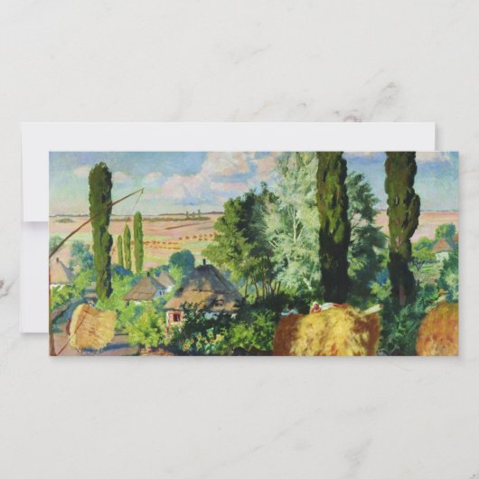 ウクライナの風景（農村の農場） （ウクライナの芸術） カード (正面)