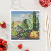 ウクライナの風景（農村の農場） （ウクライナの芸術） スタンダードランチョンナプキン (インサイチュ)