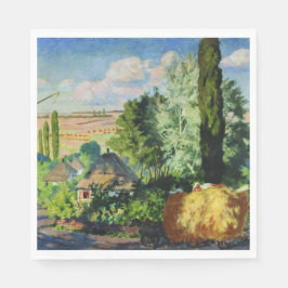 ウクライナの風景（農村の農場） （ウクライナの芸術） スタンダードランチョンナプキン