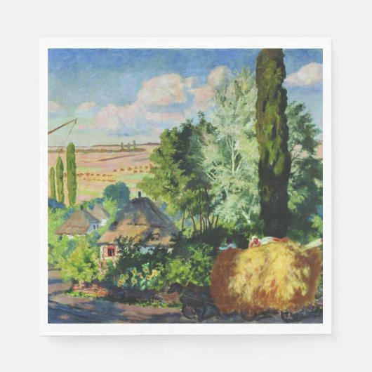 ウクライナの風景（農村の農場） （ウクライナの芸術） スタンダードランチョンナプキン (正面)