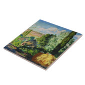 ウクライナの風景（農村の農場） （ウクライナの芸術） タイル (側面)