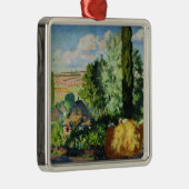 ウクライナの風景(農村の農場) (ウクライナの芸術) メタルオーナメント (右)