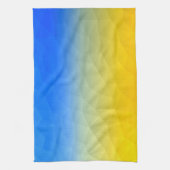 ウクライナの黄色い青の幾何学的メッシュパターン キッチンタオル (縦)