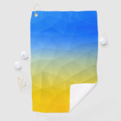 ウクライナの黄色い青の幾何学的メッシュパターン ゴルフタオル (インサイチュ)