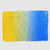 ウクライナの黄色い青の幾何学的メッシュパターン ゴルフタオル (横)