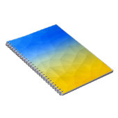 ウクライナの黄色い青の幾何学的メッシュパターン ノートブック (右側)