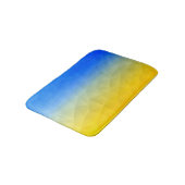 ウクライナの黄色い青の幾何学的メッシュパターン バスマット (アングル)