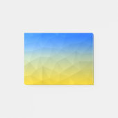 ウクライナの黄色い青の幾何学的メッシュパターン ポストイット (正面)