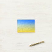 ウクライナの黄色い青の幾何学的メッシュパターン ポストイット (デスク上)