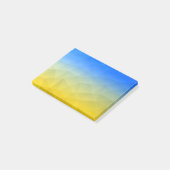 ウクライナの黄色い青の幾何学的メッシュパターン ポストイット (アングル)