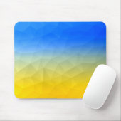 ウクライナの黄色い青の幾何学的メッシュパターン マウスパッド (マウス)
