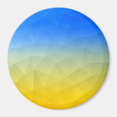 ウクライナの黄色い青の幾何学的メッシュパターン マグネット (正面)