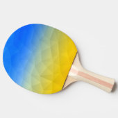 ウクライナの黄色い青の幾何学的メッシュパターン 卓球ラケット (横)