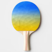 ウクライナの黄色い青の幾何学的メッシュパターン 卓球ラケット (正面)