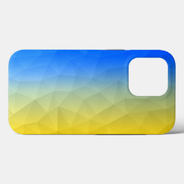 ウクライナの黄色い青の幾何学的メッシュパターン iPhone 13 PROケース