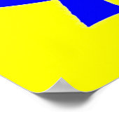 ウクライナの黄色のハート ポスター (角)