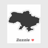 ウクライナの黒い地図 シール (シート)