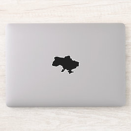 ウクライナの黒い地図 シール