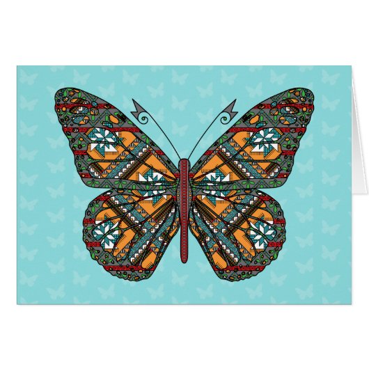 ウクライナの（昆虫）オオカバマダラ、モナークカード (正面横)