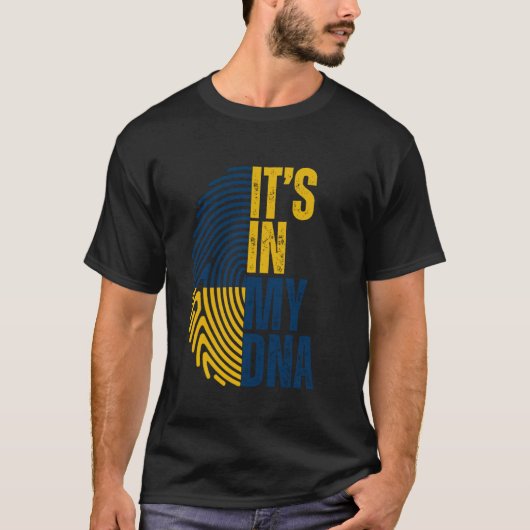 ウクライナのDNA ウクライナの指紋 フラ Tシャツ (正面)