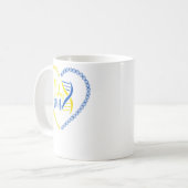 ウクライナのGenサポートウクライナと平和ウクライナF コーヒーマグカップ (正面左)
