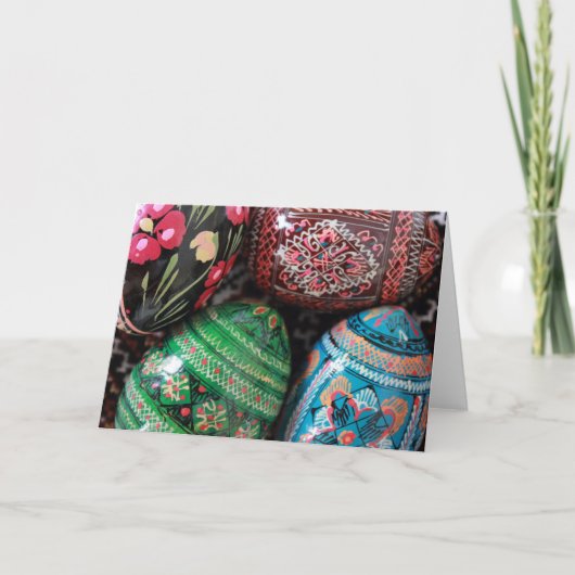 ウクライナのpysanky -イースターエッグ シーズンカード (正面)