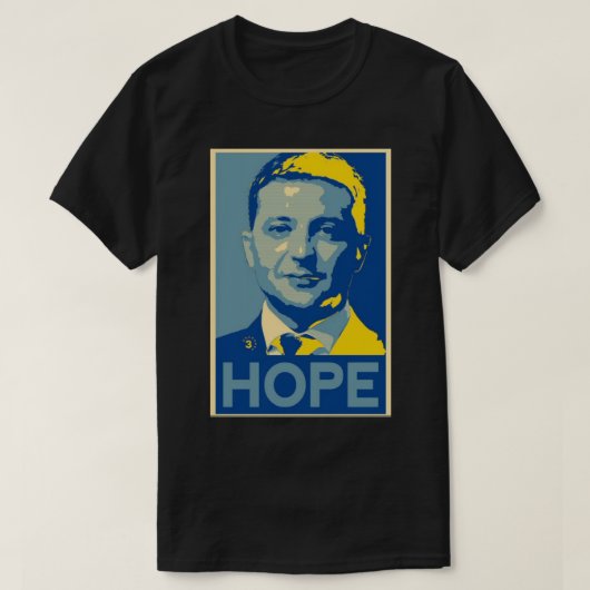 ウクライナのVolodymyr Zelensky大統領 Tシャツ (デザイン正面)