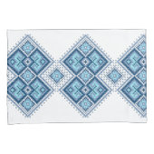 ウクライナのvyshyvankaの刺繍の青の交差ステッチ 枕カバー (正面右)