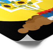 ウクライナはヒマワリの種子をウクライナと共に支える ポスター (角)